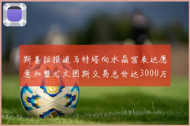 斯基拉报道马特塔向水晶宫表达愿意加盟尤文图斯交易总价达3000万欧元