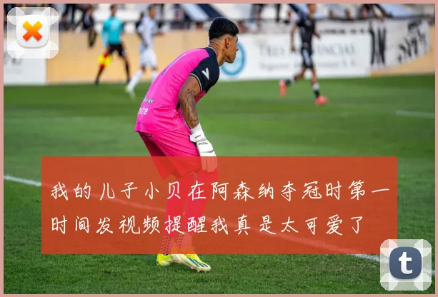 我的儿子小贝在阿森纳夺冠时第一时间发视频提醒我真是太可爱了